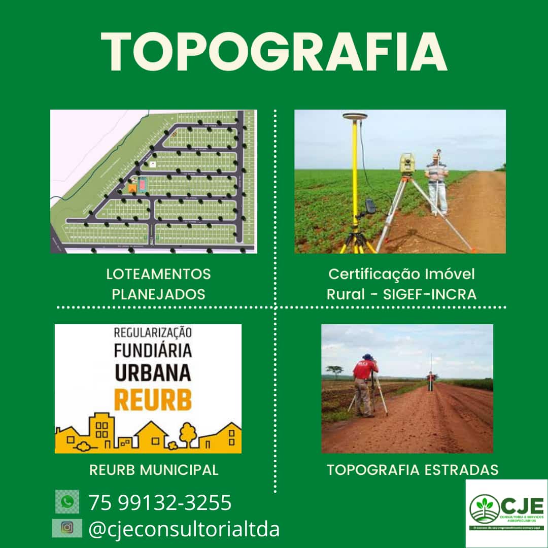 Topografia para imóveis rurais e urbanos